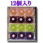 【送料込み】お歳暮に！４種類のくだものゼリー詰め合わせ（12個入り）（化粧箱）