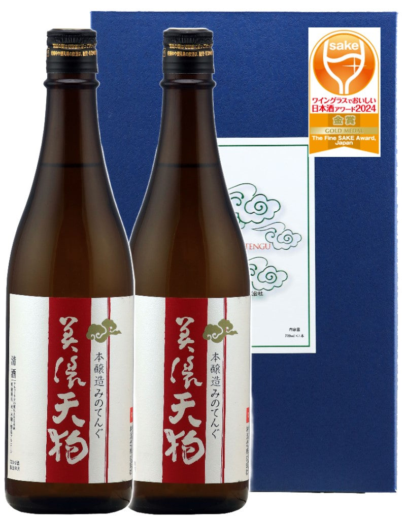 岐阜の酒【WGO2024金賞受賞酒】美濃天狗　本醸造しぼりたて生原酒720ｍｌ×2本セット