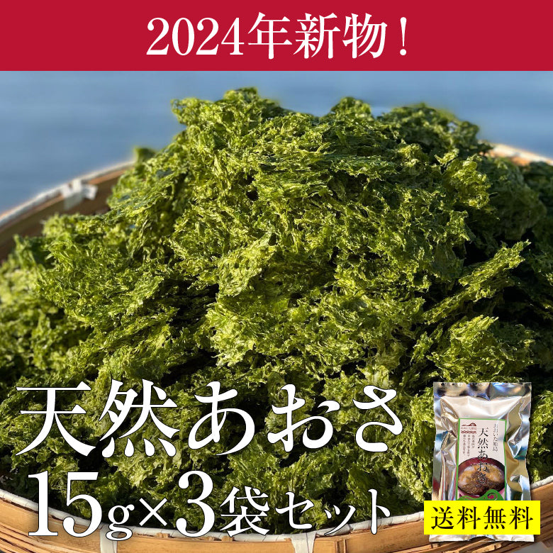 【数量限定入荷！】香り豊かな姫島の天然あおさ15g×3袋