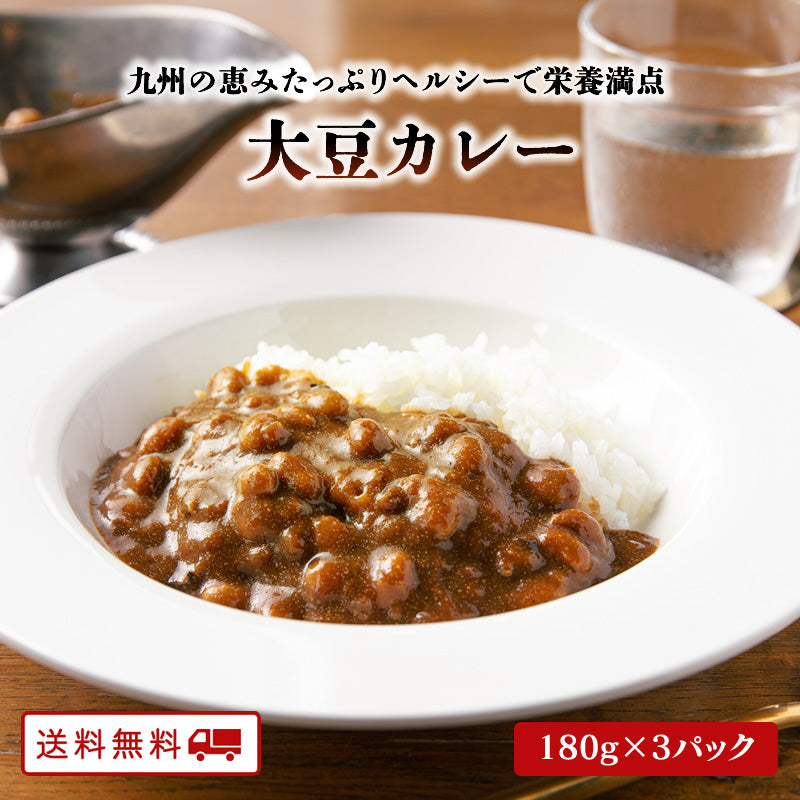 大豆カレー  180g×3パック 【送料無料】【レトルト】【常温長期保存】