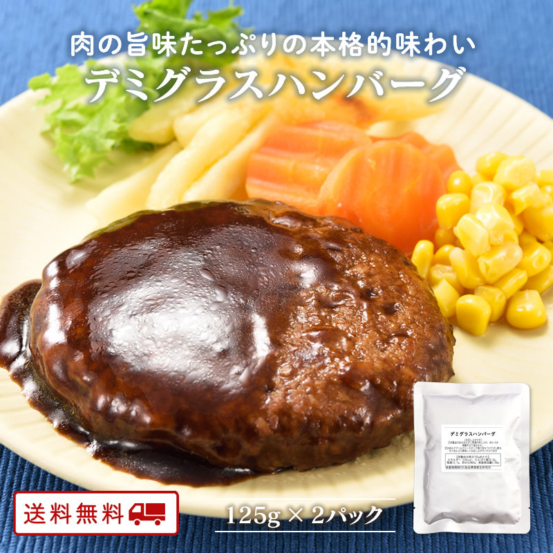 九州のごちそう便 特製 デミグラスハンバーグ 125g×2パック 【送料無料】【レトルト】【常温長期保存】