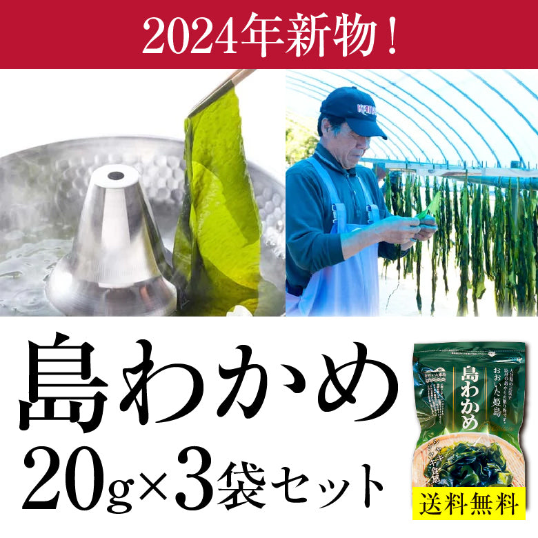 【数量限定入荷！】長寿の島 姫島産 島わかめ 20g×3袋