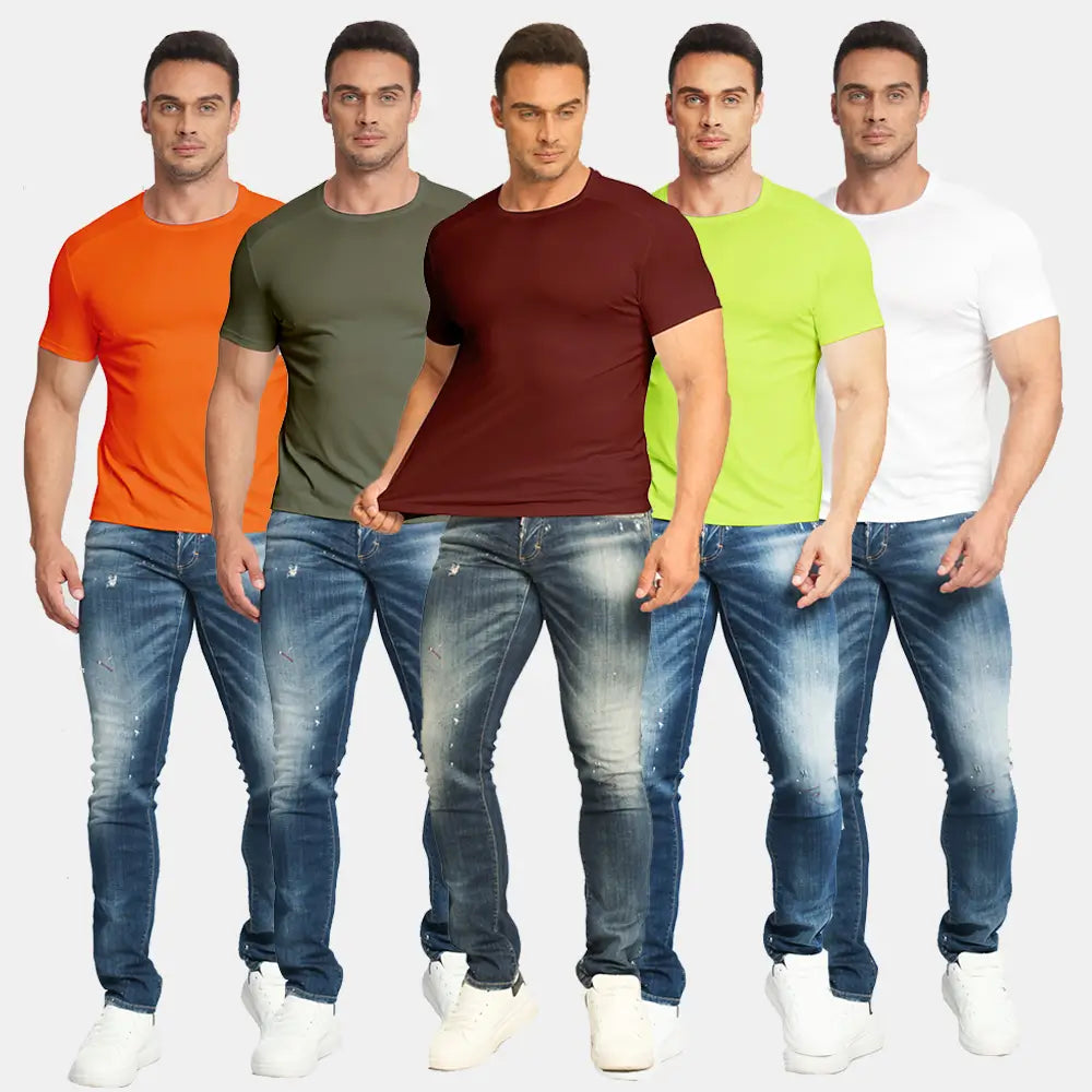 Multi colors men's summer solid color T-shirts