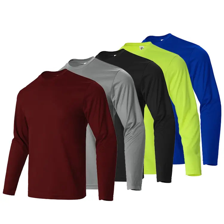 5 Pack Long Sleeve T-Shirts for Men | Comfortable, Stylish | LEEHANTON