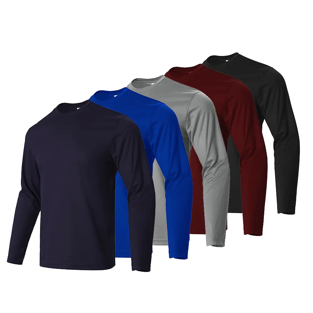5 PCS Men's Long Sleeve Sports T-Shirts