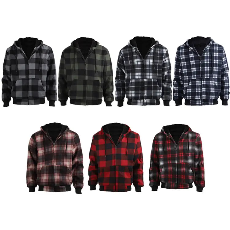 Fleece Plaid Flannel Jacket 7 Colors