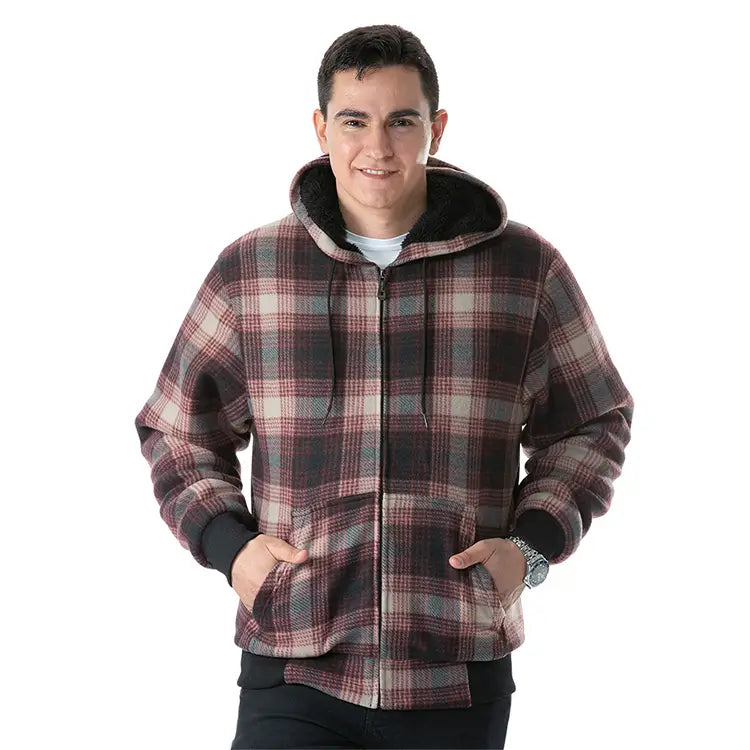 Fleece Plaid Flannel Jacket
