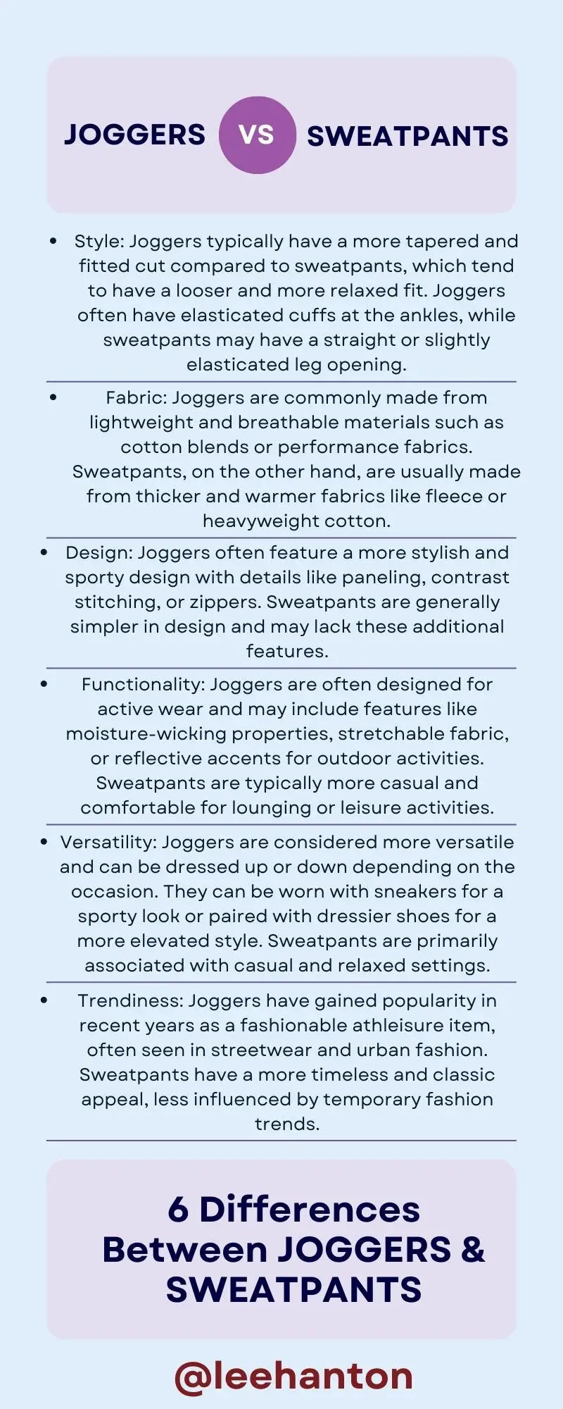 What Are Joggers, Sweatpants & Track Pants? Similarities