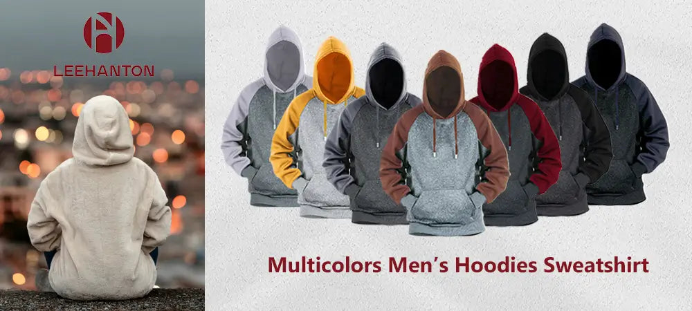 Multicolors long sleeve men's hoodies