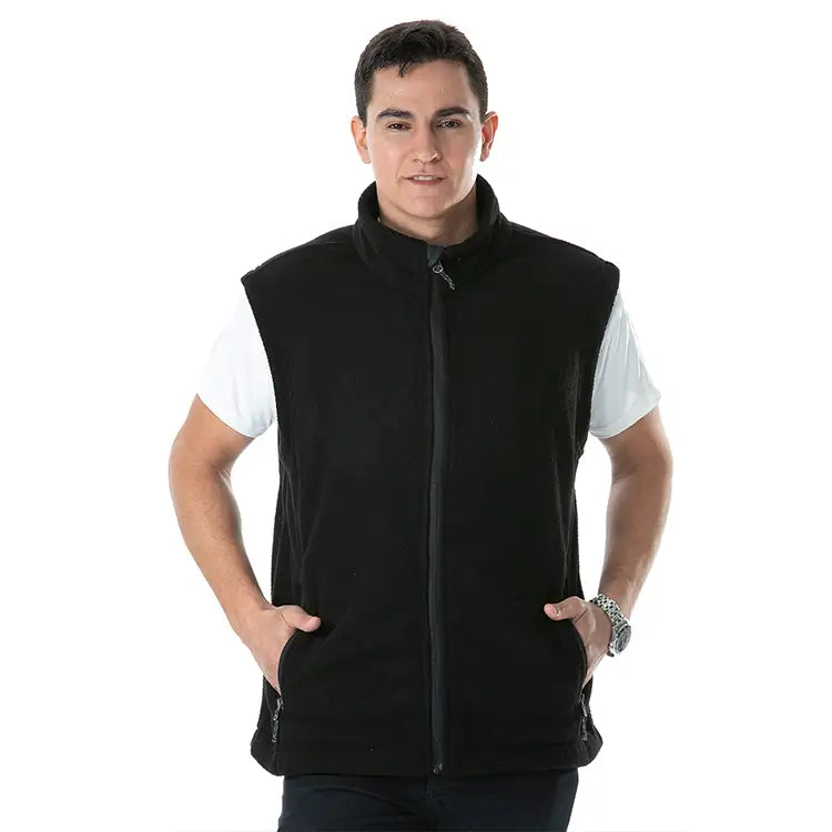 Black Men's Fleece Vest