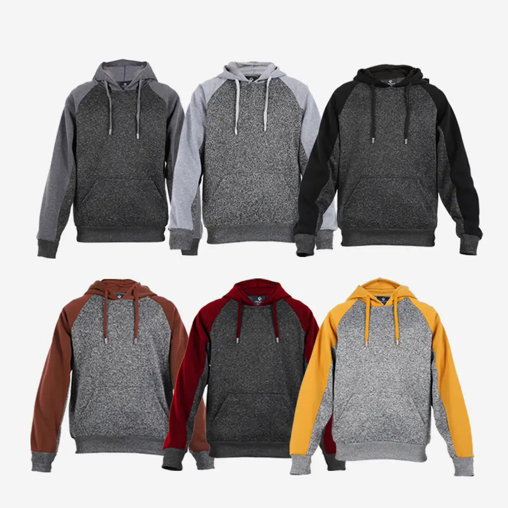 Men's Color Block Hoodie Sweatshirts | Fleece Pullovers | LEEHANTON
