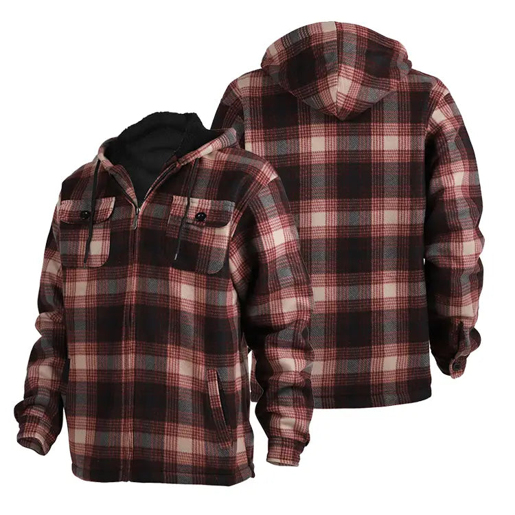 Plaid Sherpa Lined Flannel Jacket