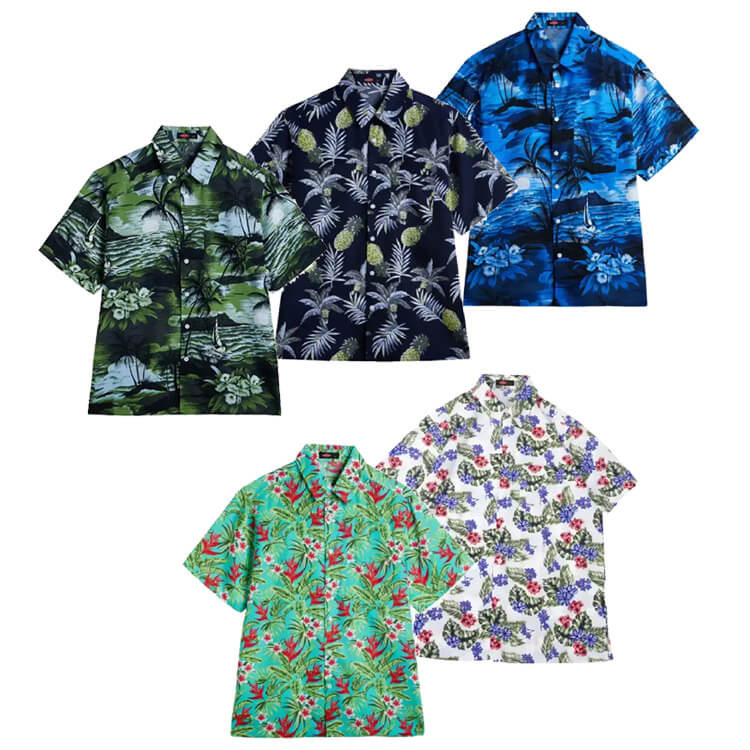 Men's Plus Size Hawaiian Shirts 5 Colors
