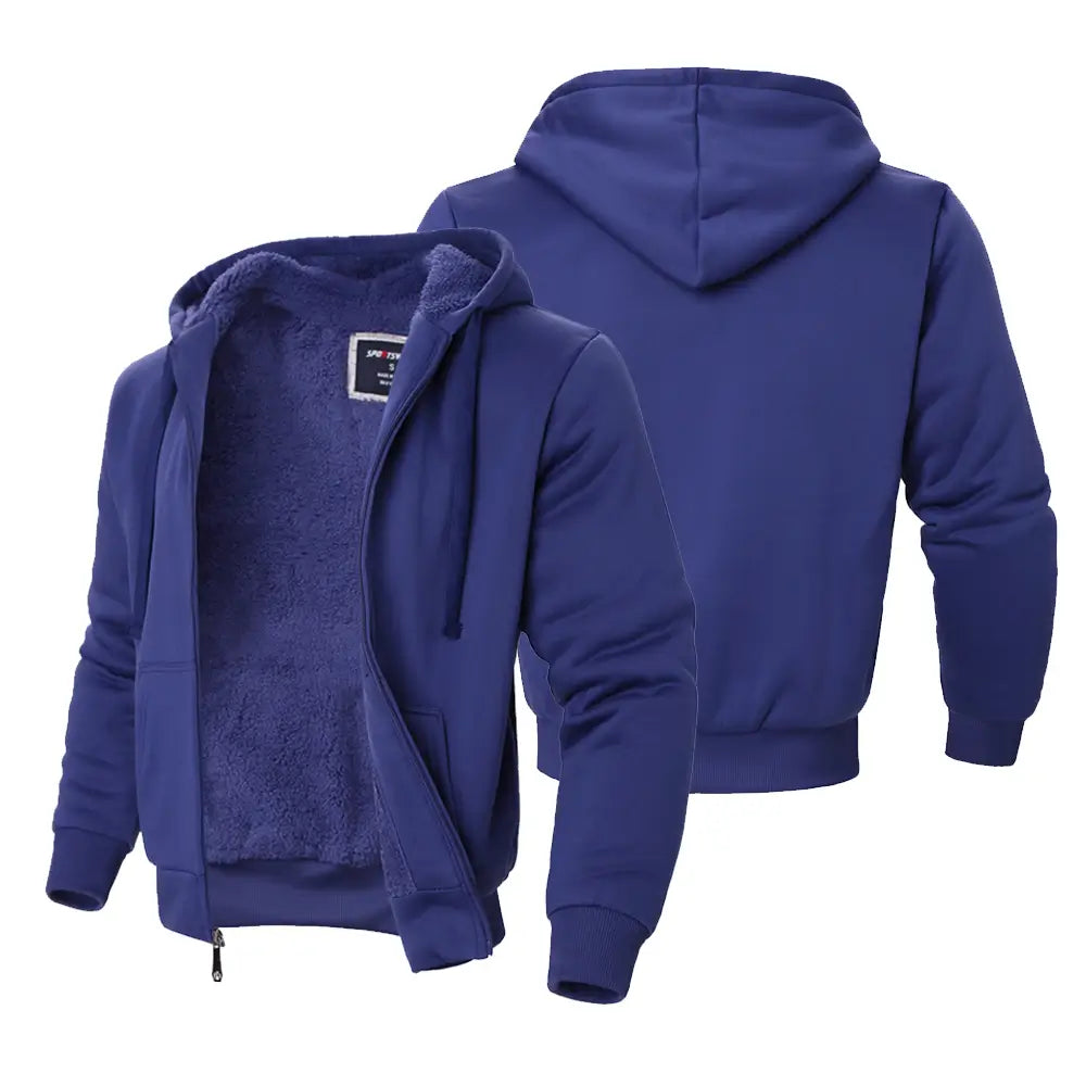 Blue Men's Sherpa Hoodie