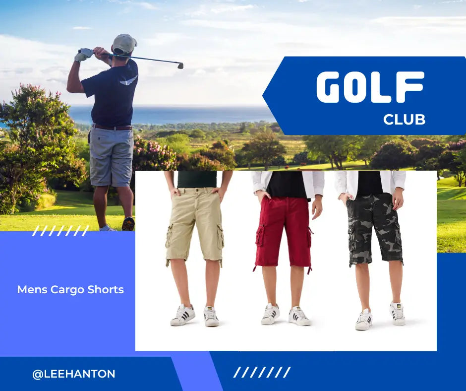 Mens Cargo Shorts perfect for golf