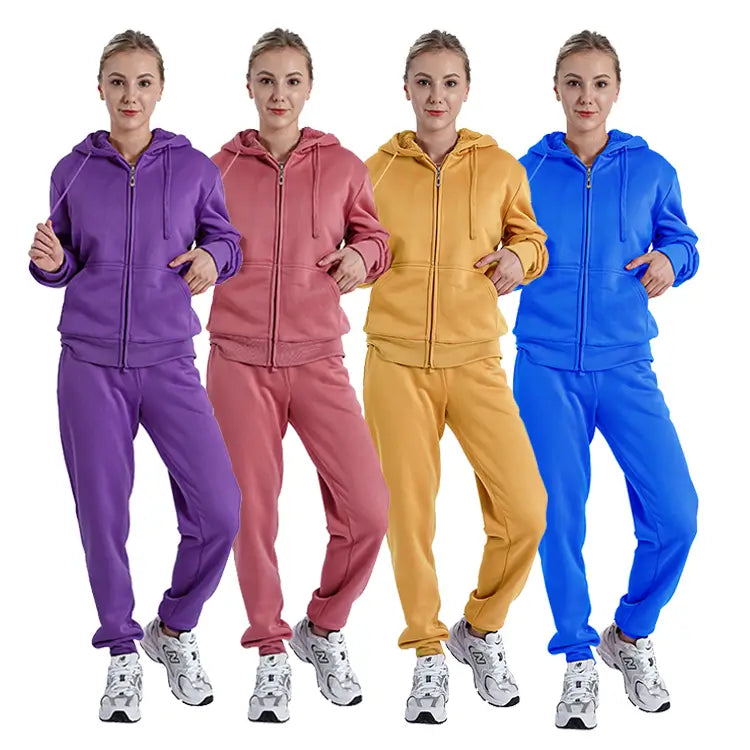 Women's Sweat Suits Plus Size | Jogger Suits Sets | LEEHANTON Fuchsia / 3XL