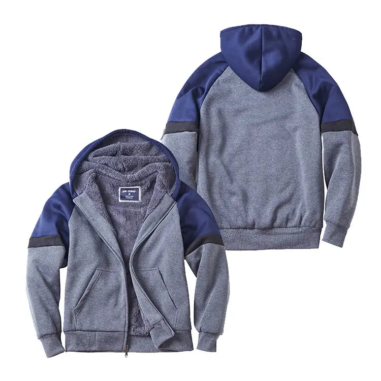 Blue Men's Fleece Hoodie