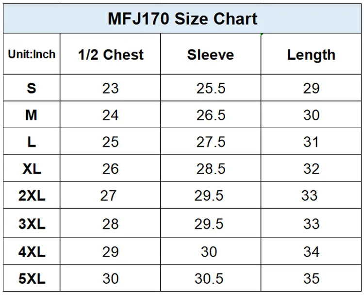 men plaid fleece jacket size chart