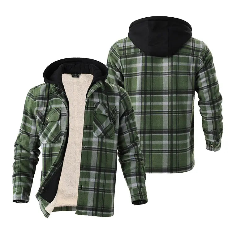 Men's Berber Lined Plaid Jacket