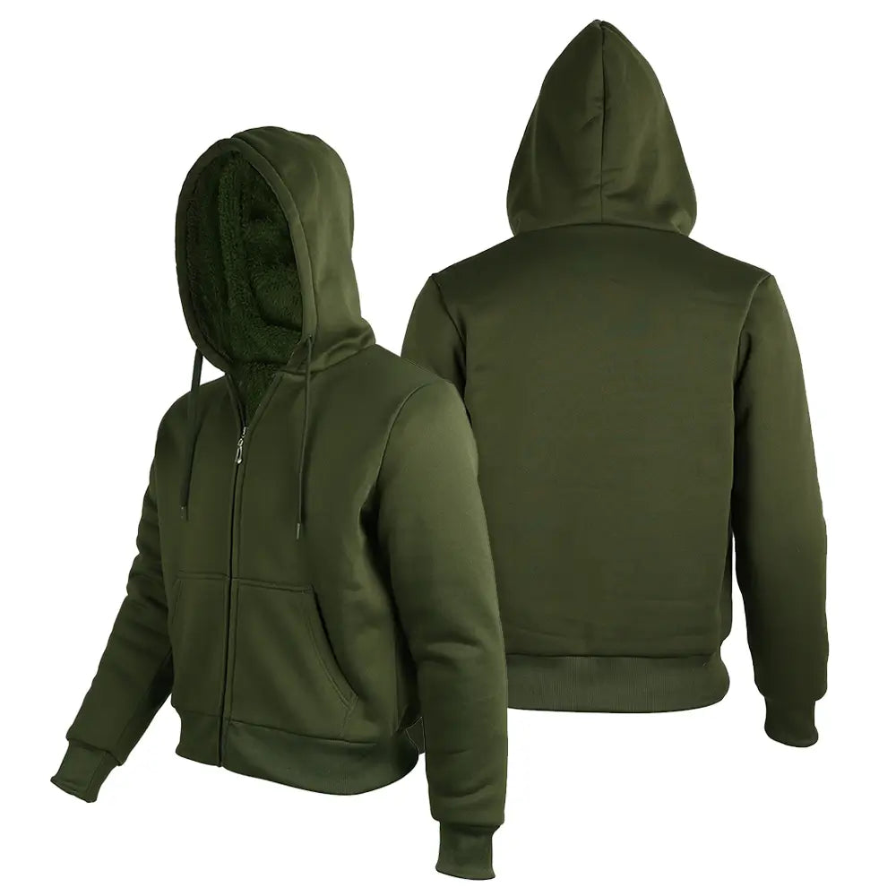 Green Zip Up Womens Sweatshirt