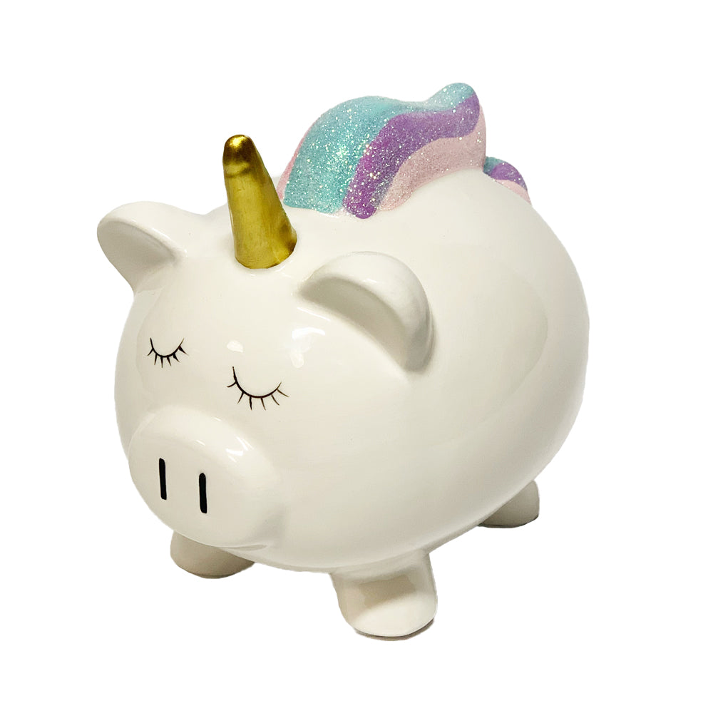 SOBEIT Cute Piggy Bank Ceramic Piggy Bank for Girls Boys Kids Adults Large  Pi