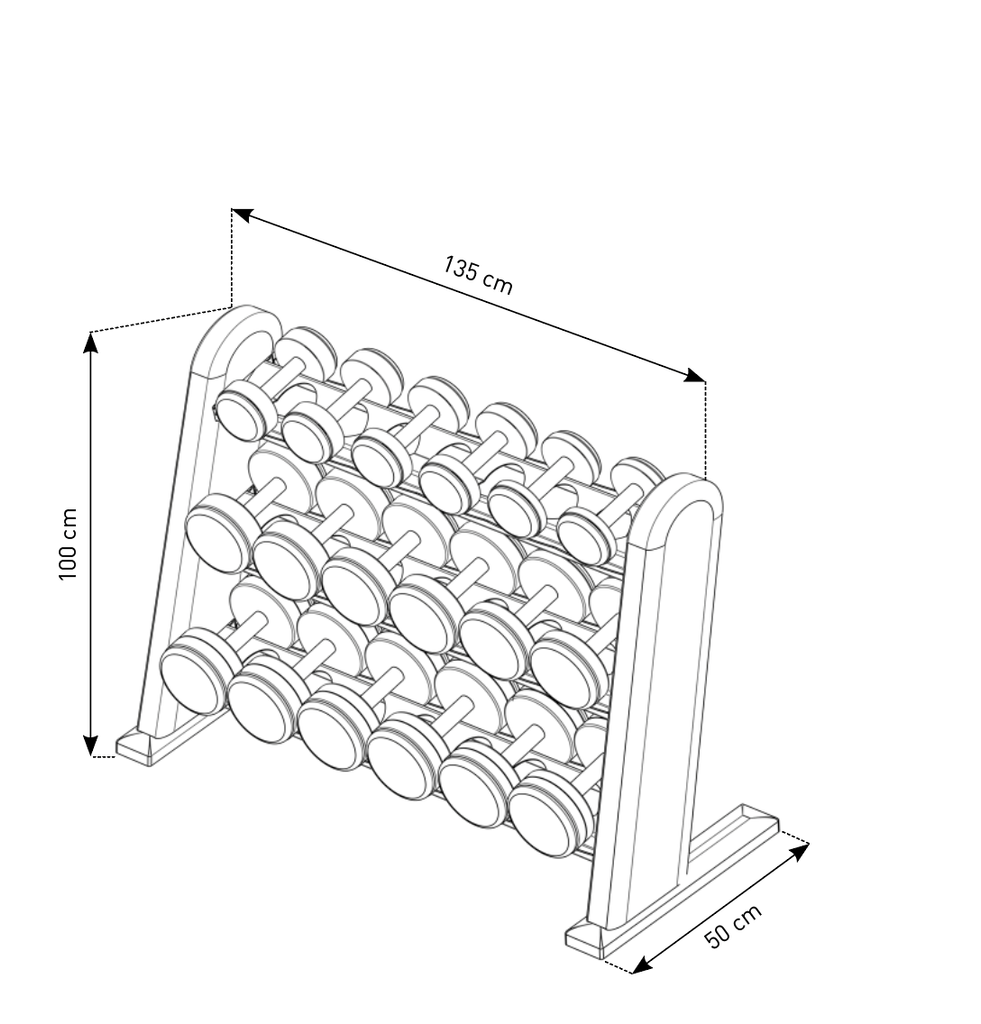 NOHRD Dumbbell rack dimensions