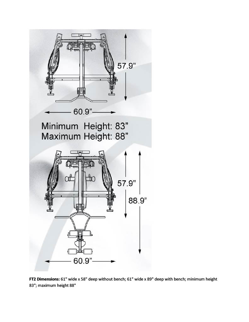 inspire FT2 Dimensions