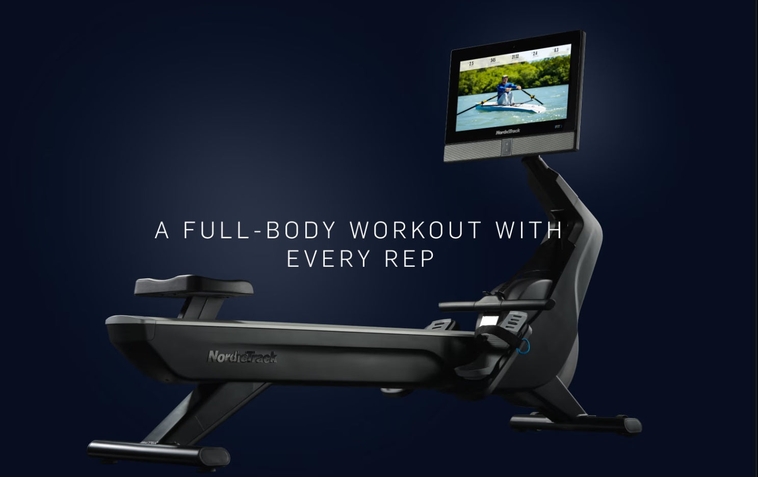 NordicTrack RW900 Rower benefits image with 22in screen