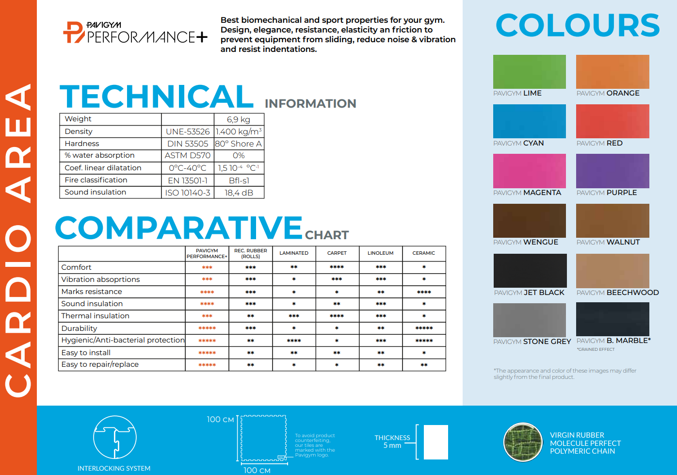 Pavigym Performance Specification