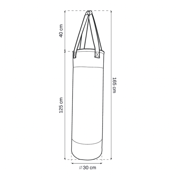 YA'Fight Punch Bag Dimensions