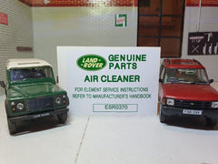 Land Rover Defender, Range Rover Classic, Discovery 1 200TDi, étiquette de filtre à air ESR0370