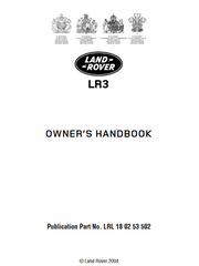 Land Rover Discovery LR3 Owners Handbook