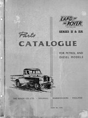 Land Rover Series 2 2a Parts Catalogue