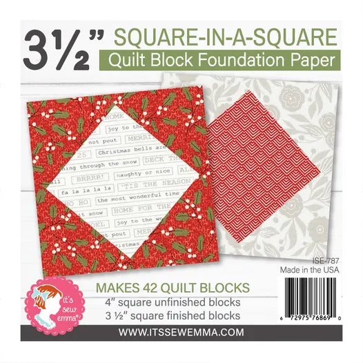 3.5" Square in a Square Foundation Paper
