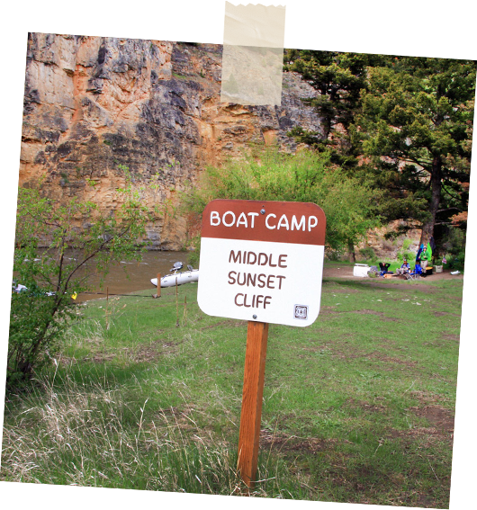 Sign of the boat camp