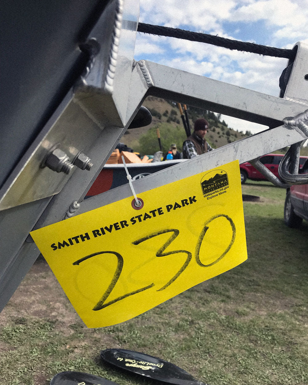 Boat with a permit tag on it