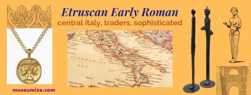 etruscan art replicas early roman central italy skinny figures
