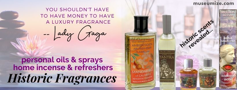 historic fragrances recreated, flaires oils incense stick room sprays, body sprays