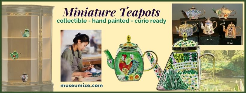 miniature handpainted teapots kelvin chen mini collectibles