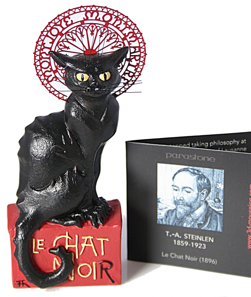 Le Chat Noir Black Cat Statue By Steinlen Assorted Sizes
