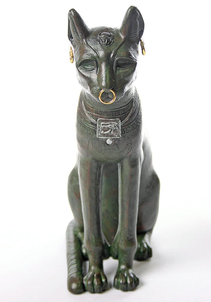 Bastet Egyptian Cat Statue Museum Replica, Gayer-Anderson 10H