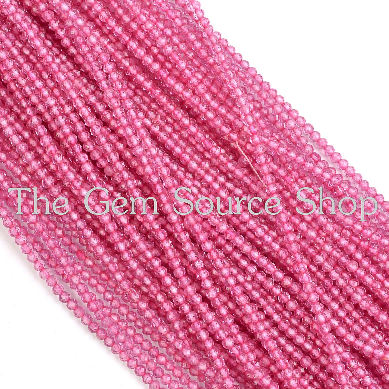 Pink Topaz Beads, Pink Topaz Faceted Beads, Pink Topaz Rondelle Shape Beads, Machine Cut Beads