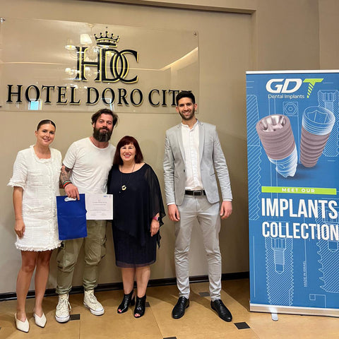 GDT Dental Implants Team at the Prosthetics & Restructuring Workshop at Albania with Dr. Mirela Gjoni a dental professional colleague