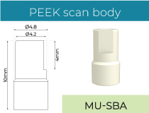 PEEK Scan body for multi unit abutment