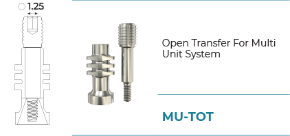 Impression Coping Transfer For Multi Unit Abutment - Open Tray