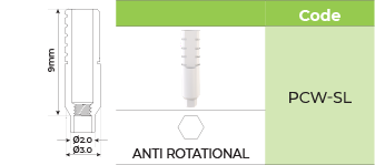 Anti Rotational Castable Abutment Slim Platform