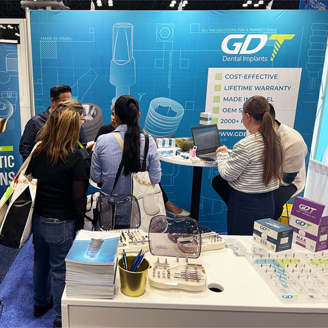 GDT Dental Implants booth wall design at the GNYDM Greater New York International Dental Meeting 2023