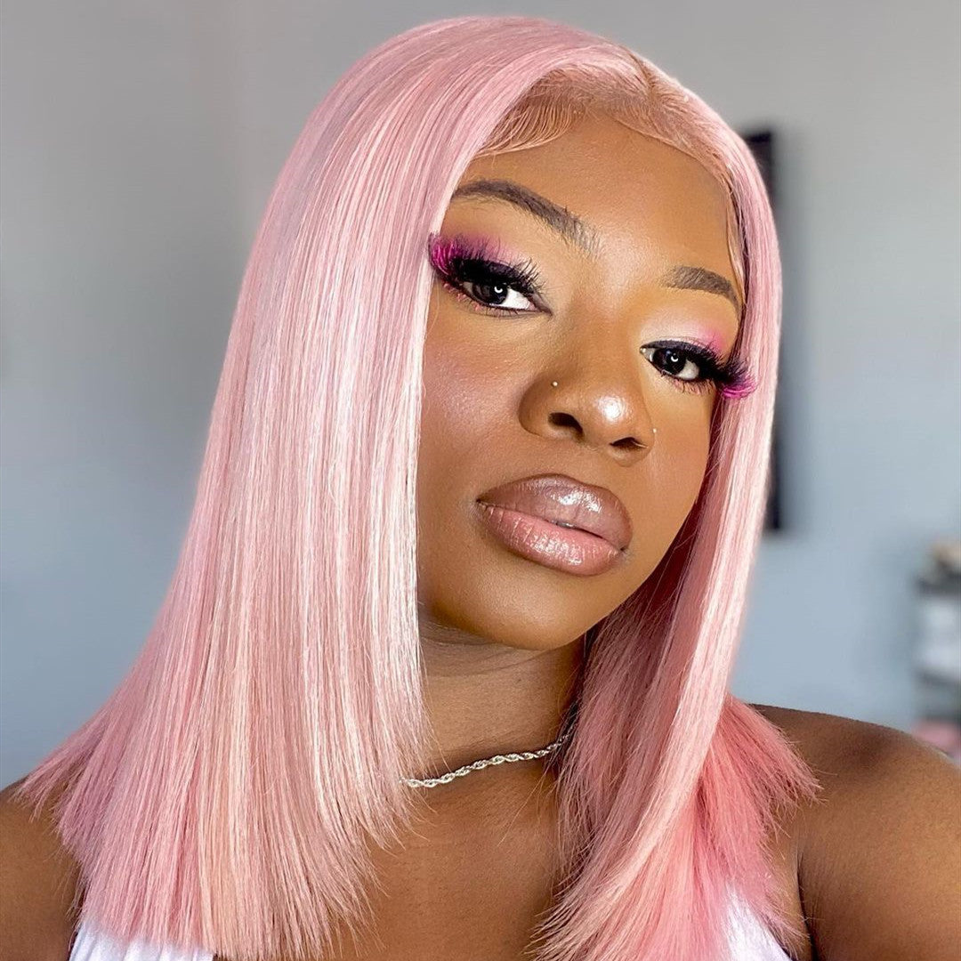 hot pink wig lace front