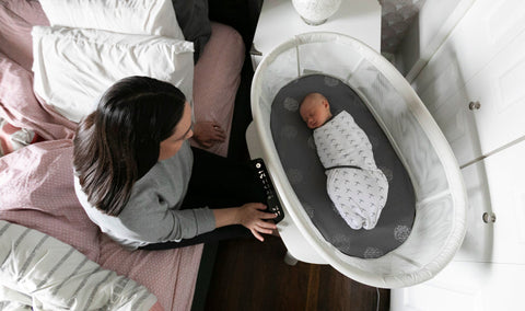 Baby in Mamaroo Bassinet