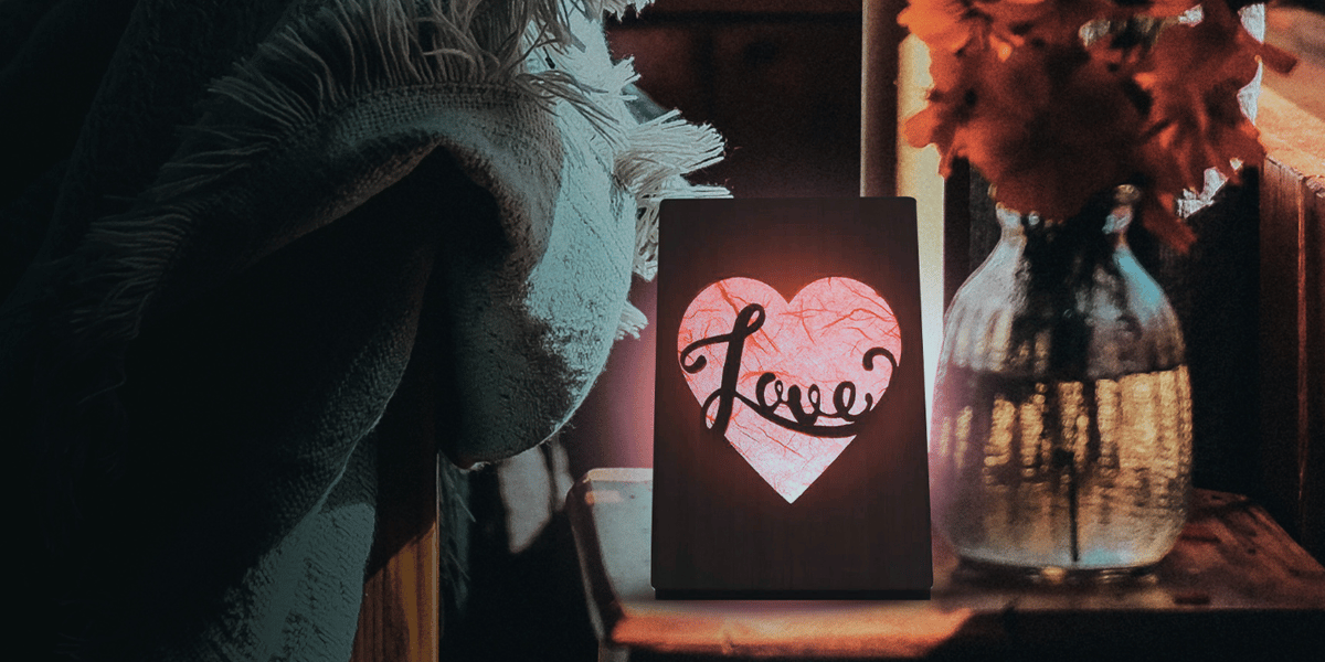 Valentines Day Gift Card Led Love